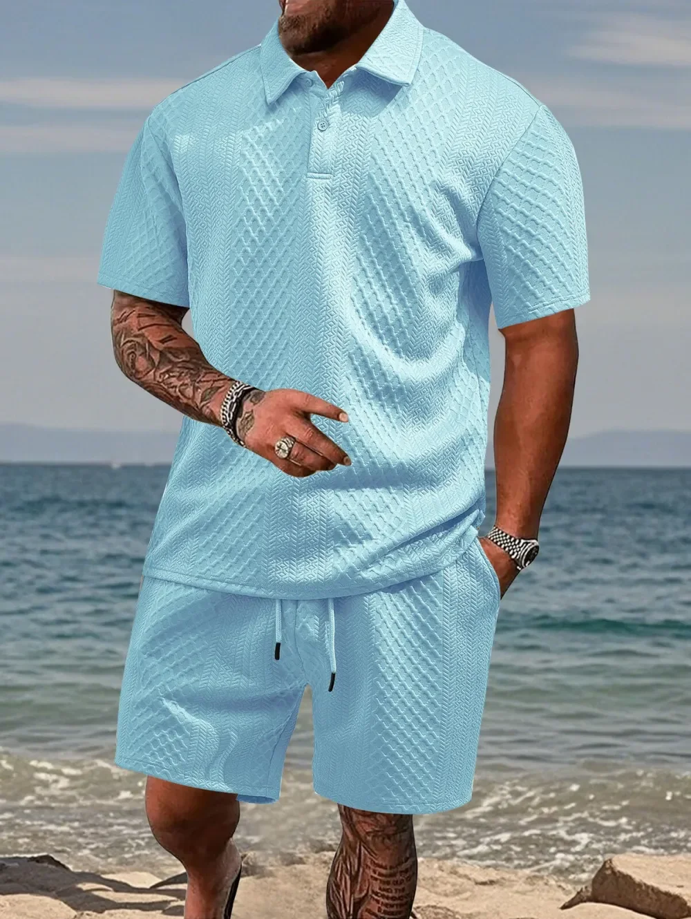 Men's Polo & Shorts Set
