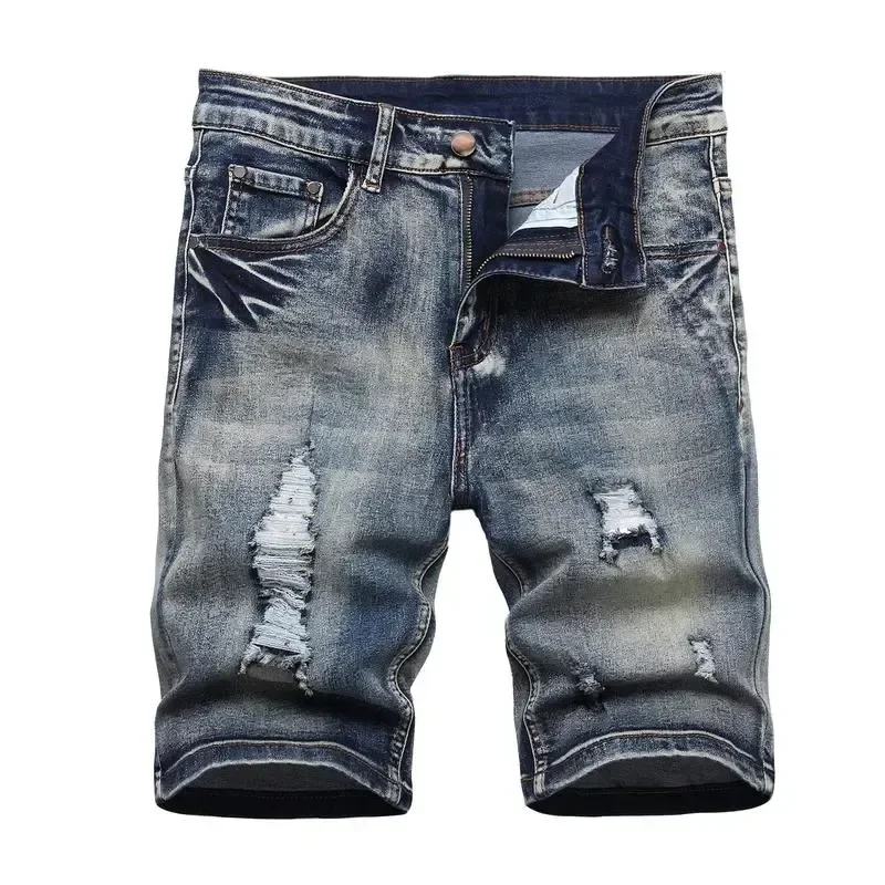 Men's Distressed Denim Shorts