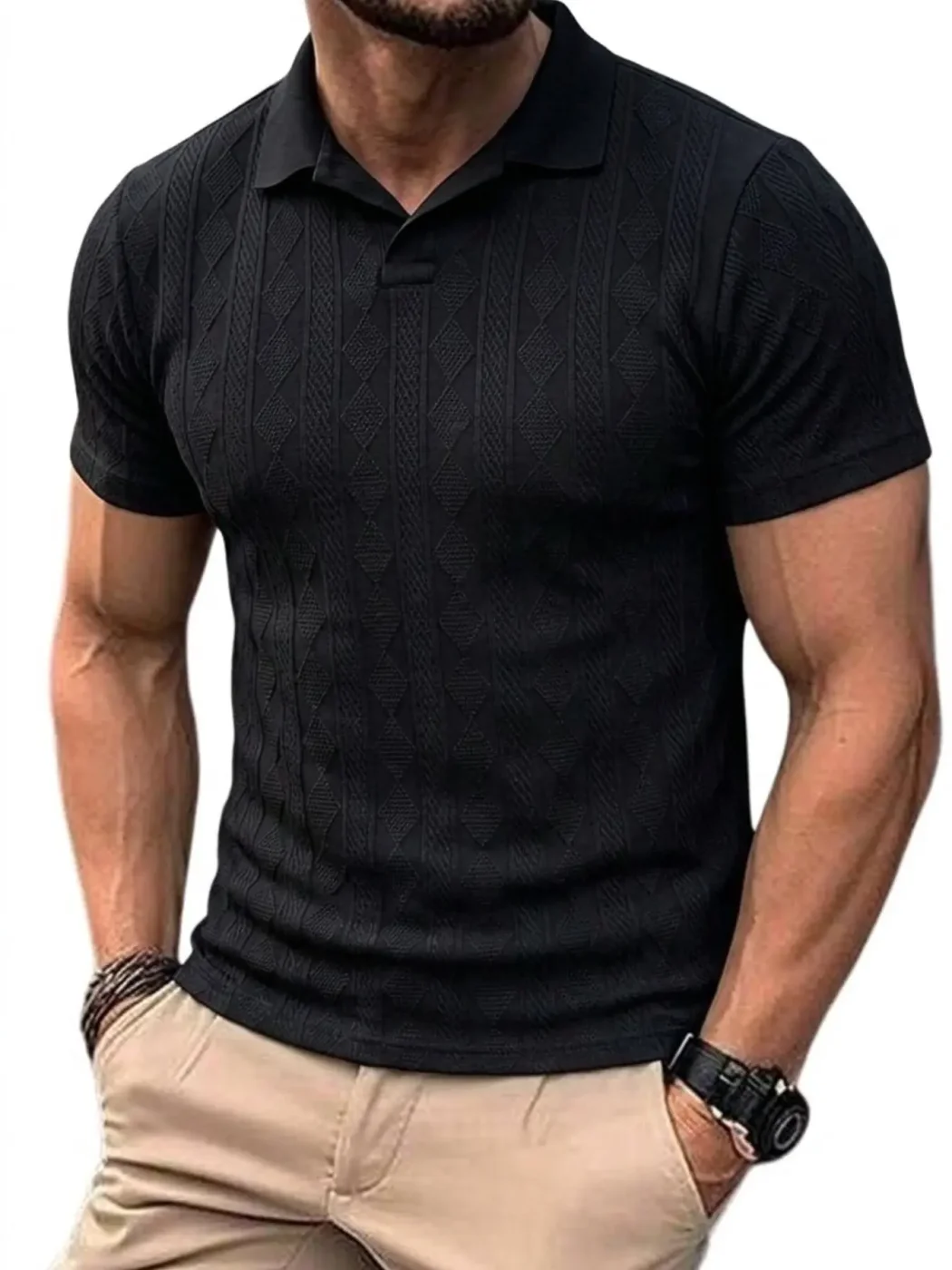 Men's Jacquard Polo Shirt