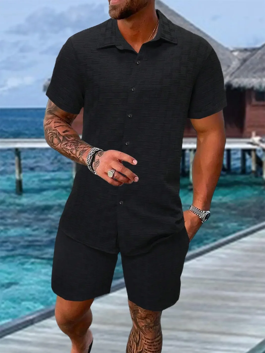 Men's Short-Sleeve Pajama Set