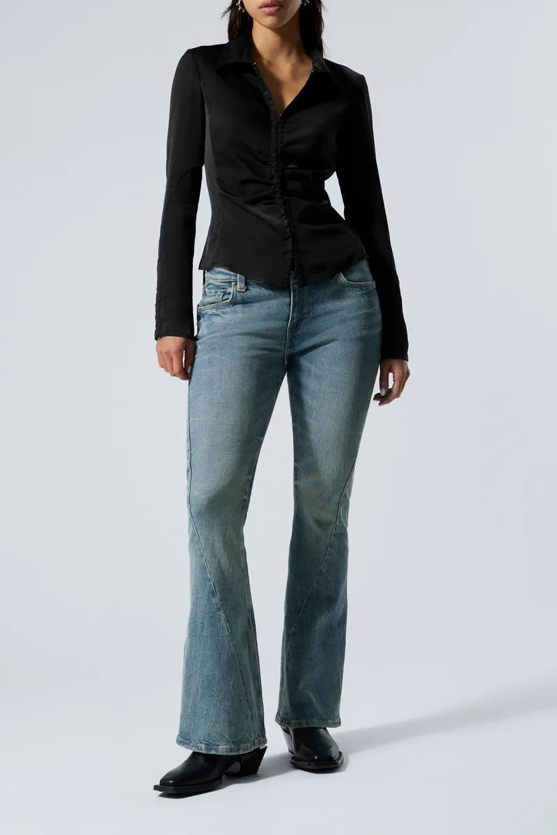 Ruched Long Sleeve Shirt