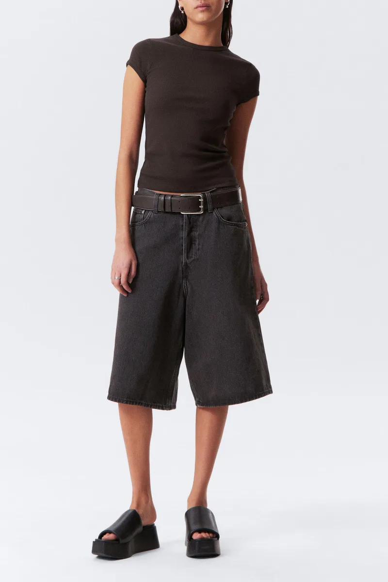 Ribbed Short Sleeve T-Shirt