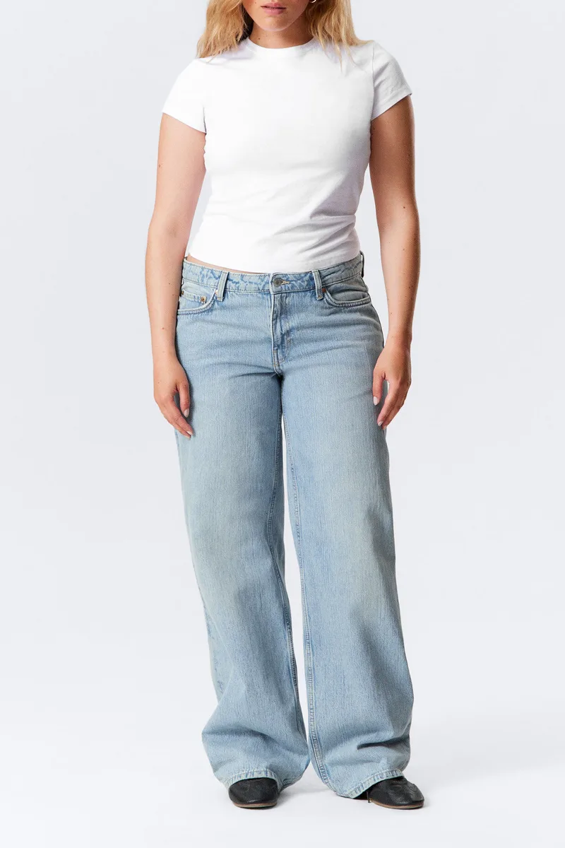 Pocketed Low Waist Jeans
