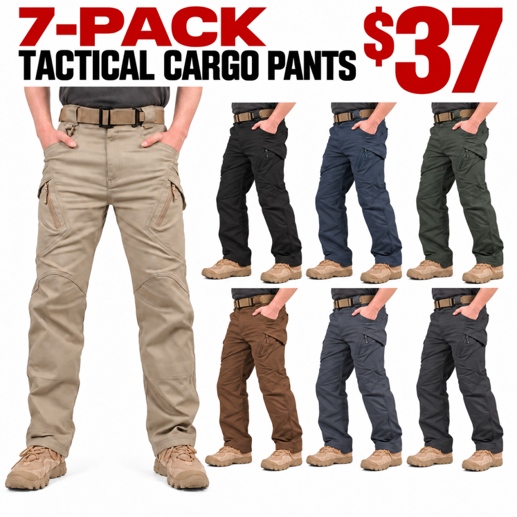 Men’s Hiking Tactical Pants Lightweight Cotton Outdoor Military Combat Cargo Trousers